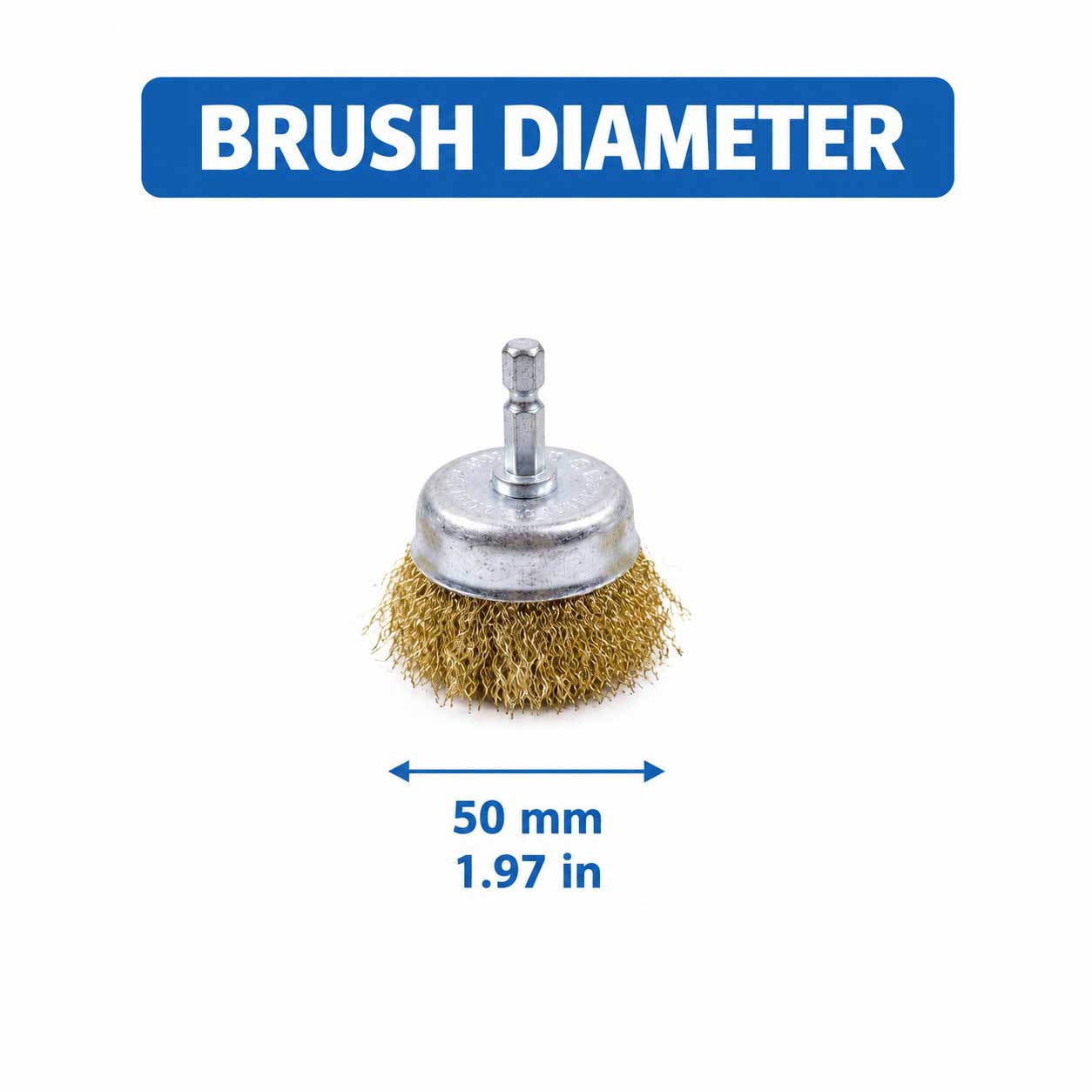 Paint Brush - 1개, 50mm 컵 모양의 구리 도금