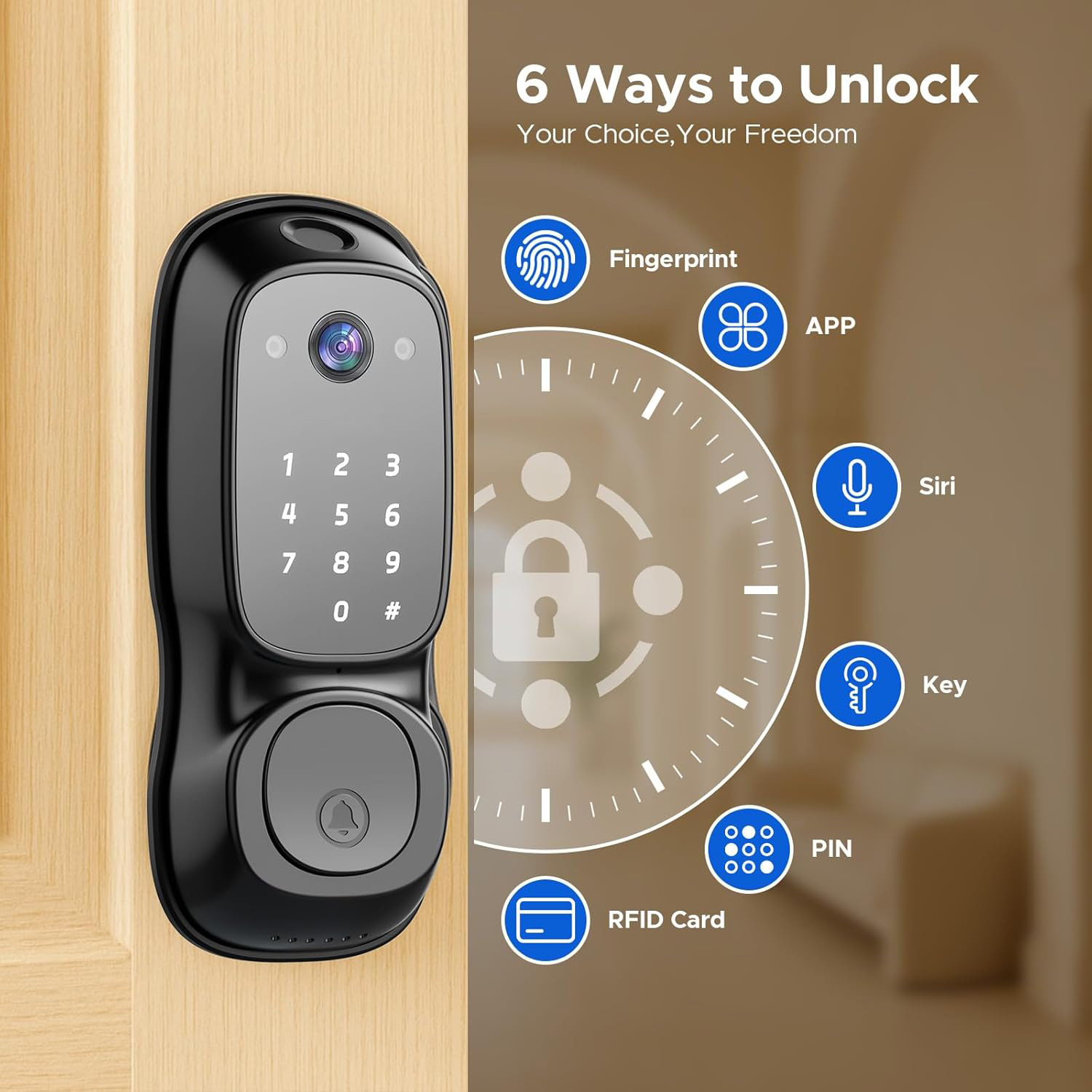 투야 와이파이 스마트 도어락 ‎ 카메라 및 도어벨 다기 - Door Lock 리뷰 및 가격